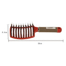 Multifunction Curved Shape Comb Hairdressing Massage Comb Brush (Red) Newly