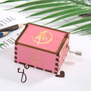 Retro Wood Manual Music Box Pink Beauty Girl Style Birthday Gift Ornaments