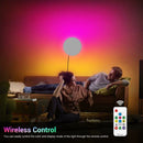 Modern Round LED Wall Lights RGB Remote Lamp Bedroom Decorations (White)