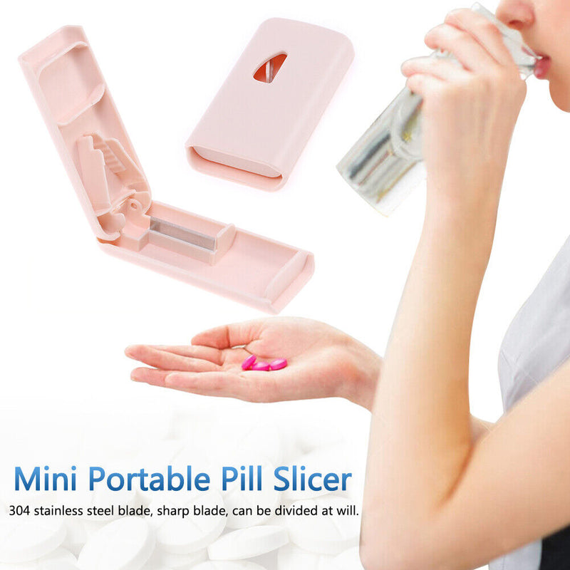 Medicine Slicer Mini Medicine Divider Organizer Useful Portable with Blade Guard