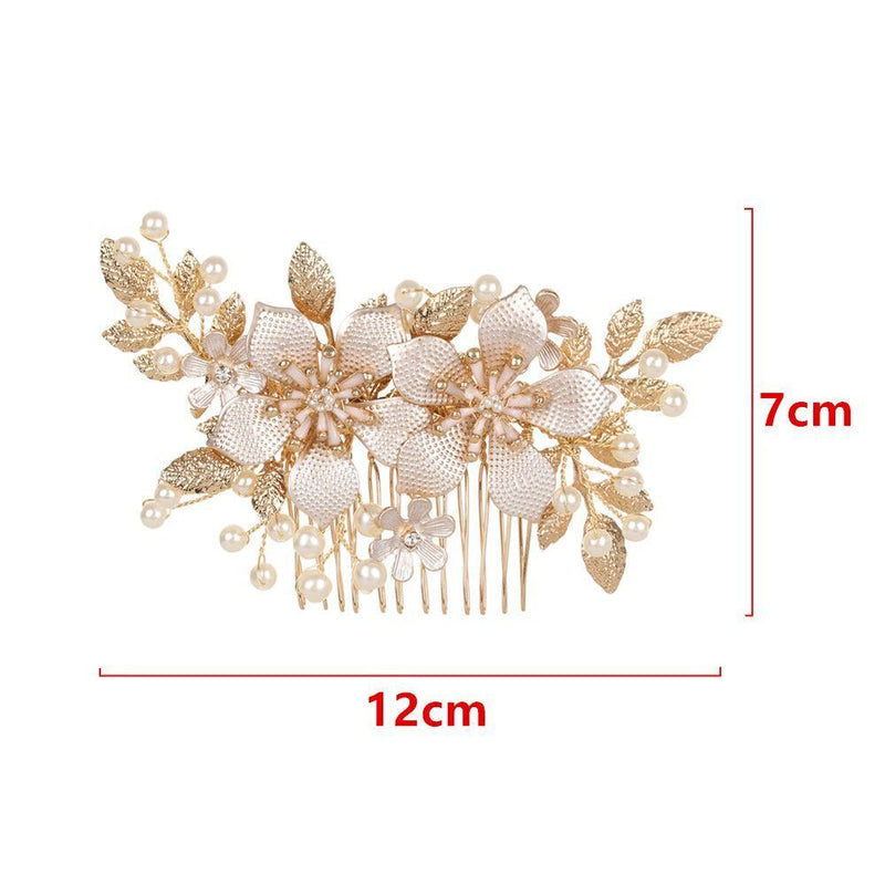 Wedding Party Crystal Bridal Clips Flower Hair Pin  Hair Combs Bridesmaid Tiara