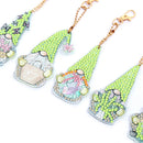 5pcs DIY Diamond Painting Keychain Gnome Special-shaped Drill (AA986) Newly