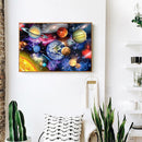 Nine Planets DIY Painting By Numbers Kit Oil Art on Canvas Wall Picture