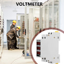 Modular 3-Phase Voltage Meter AC80-500V Digital Display Voltmeter for DIN-Sc