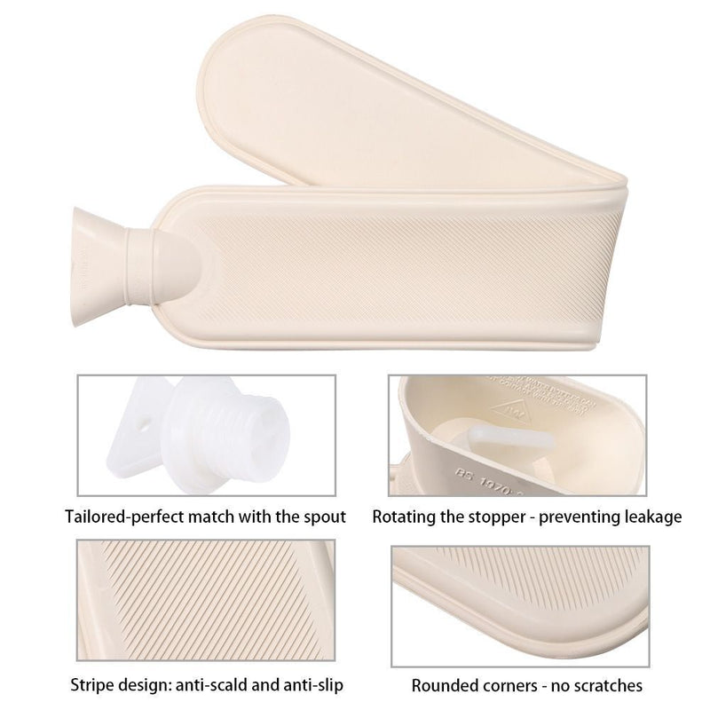 Warmies Hot Water Bottle Hot Water Bag with Soft Removable Cover Extra Long