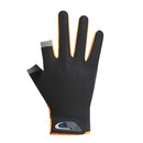Fishing Gloves Anti-slip 2 Cut Finger Breathable Cycling Mitten (Orange) Newly