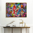 DIY Full Round Drill Rhinestone Diamond Painting Stained Glass Bird Craft Art