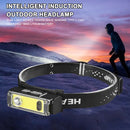 COB+XPE LED Strong Floodlight Headlight Smart Sensor Headlamp Red Light Newly