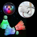 4Pcs/Set Colorful LED Badminton Sport Feather Shuttlecock Lighting K0D6 W8R3