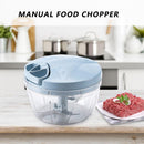 Manual Meat Grinder Food Chopper Mincer Fruit Vegetable Nut Shredder (Blue)