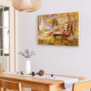 Frameless Oil Painting Arts Picture By Number Bench Umbrella Hand Painted Cra