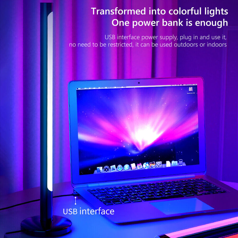 2Pcs RGB Colorful LED Pickup Rhythm Light Strip APP Control USB Music Lamp
