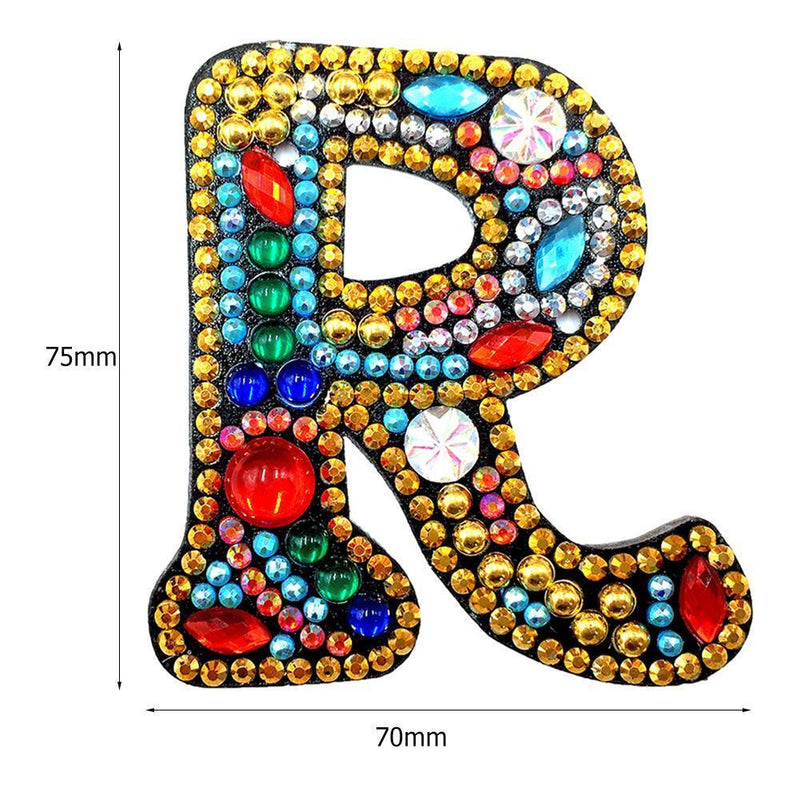 DIY Key Chain Diamond Painting Letters Women Bag Keyring Pendant Gift (R) Newly