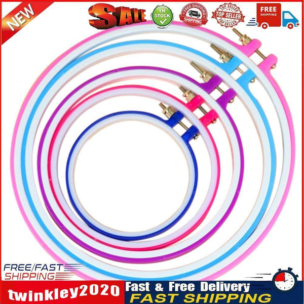 5pcs Cross Stitch Circle Set DIY Craft Round Hand Embroidery Hoops Rings   Newly