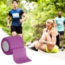 Self Adhesive Elastic Bandage Sport Wrist Protector Tape (Purple 10cmx4.5m)