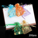 4x50 pcs Organza Jewelry Candy Mixed Color Mini Gift Pouch Bags Wedding