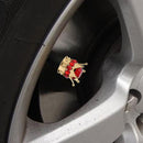 4x Universal Car Rhinestone Crown Wheel Tire Valve Caps Tyre Rim Stem Air Cov