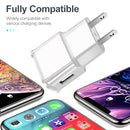 USB Chargers 1A Wall Fast Charging Mobile Phone EU US Plug Chargers Adapter