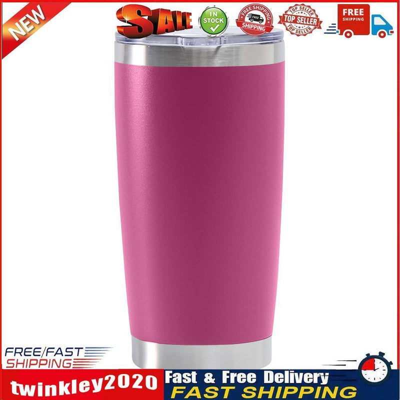 Thermal Car Cup Stainless Coffee Vacuum Insulated Water Bottle (Dark Pink) Newly