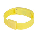 Touch Screen LED Digital Silicone Wrist Watch Unisex Bracelet (Yellow)