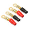 2 Pairs Car Car 4GA Speaker Electrical Wire Connector Spade Crimp Terminals Kit