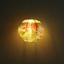 10 inch LED Round Solar Lantern Printed Waterproof Hanging Decor (Parrot A)