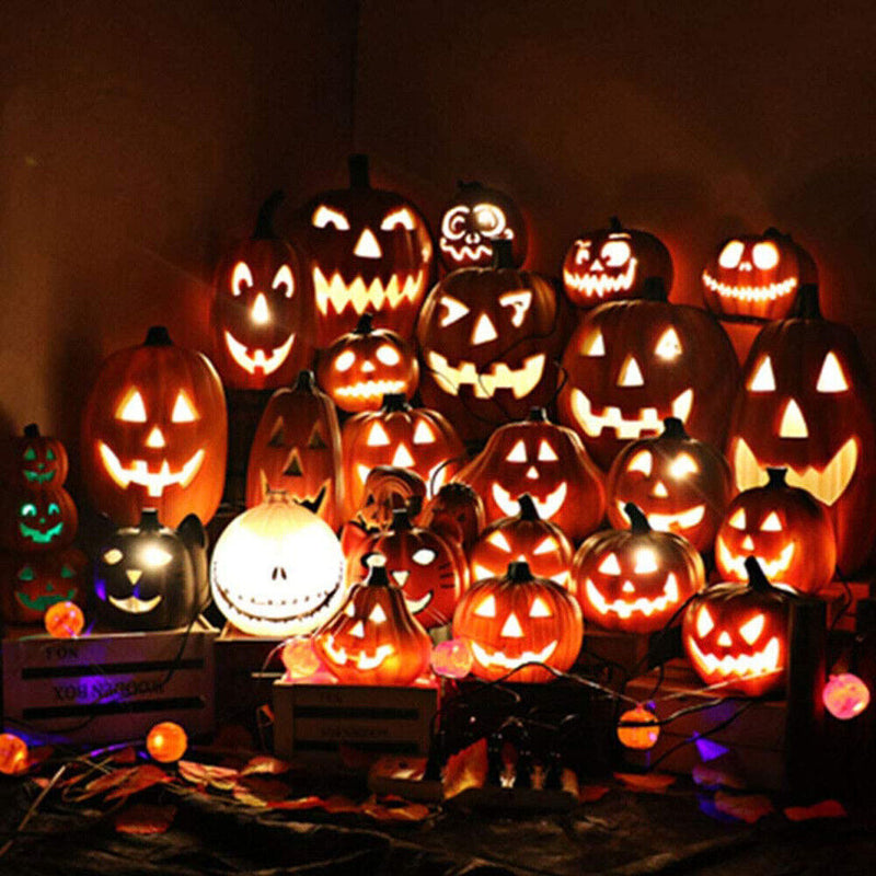 8 inch Halloween Pumpkin Night Light Talking Pumpkin Lantern Scene Layout Newly