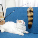 Cat Funny Feather Telescopic Stick for Kitten Playing Teaser Interactive To