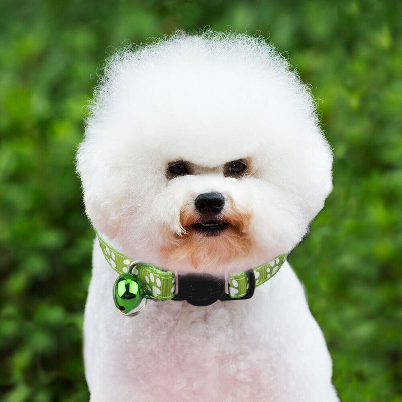 12pcs Dog Necklace Nylon Cat Necklace with Bell Charms Necklace for Small Puppy Kitten