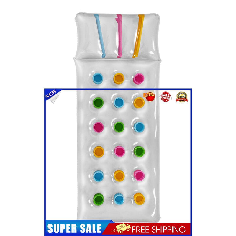 Inflatable Summer Pool Lounge with Cup Holes Water Floating Lounge (Color)