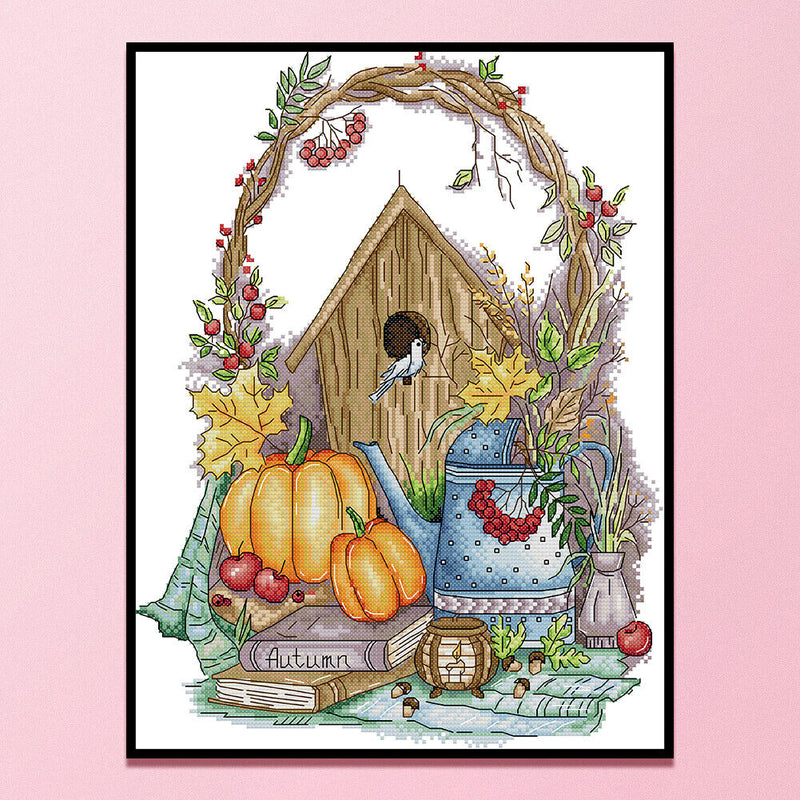 Part Embroidery Autumn Impression Counted Cross Stitch 14CT Cotton Kits