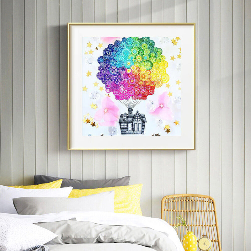 DIY Diamond Painting Kit Dream of Flying House Full Round Drill Handicrafts