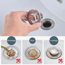 Sink Drain Stopper With Anti-clogging Basket Wash Basin Bounce Drain Filter