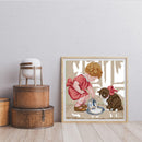 2 Strands Feeding Cats Partial Embroidery Stamped Cross Stitch Home Decor Gifts