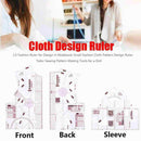 Fashion Ruler Clothes Design, Sewing Pattern Making 1:5 Tools Template OAA P6V3