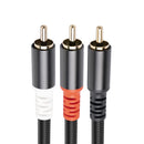 #A RCA Male to Dual RCA Male Audio Cable Converter Adapter for Car Player Mixer