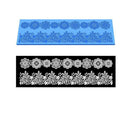 40cm Flower Lace Silicone Mold Cake Border Fondant Mat Mould Baking Soap Craft