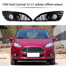 1 Pair Hollow Front Bumper Fog Lamp Lower Grille for Ford Fiesta JA8 13-17 Newly