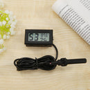 Digital LCD Thermometer Hygrometer Probe Temperature Humidity Gauge (Black)