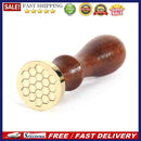 Retro Wax Seal Geometric Pattern Sealing Wax Stamp Wood Handle Crafts