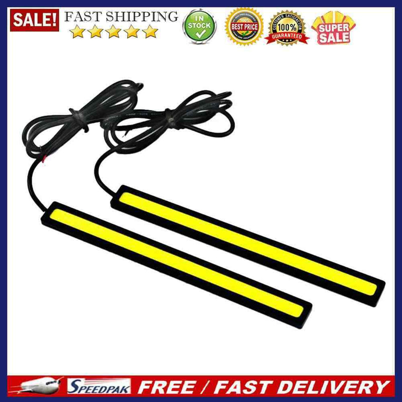 2pcs Waterproof 12V LED COB Car Auto DRL Driving Daytime Running Lamp Fog