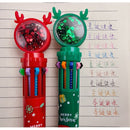 Elk Xmas Boy Ten Color Pen Stationery Christmas Ballpoint Pen Santa Claus