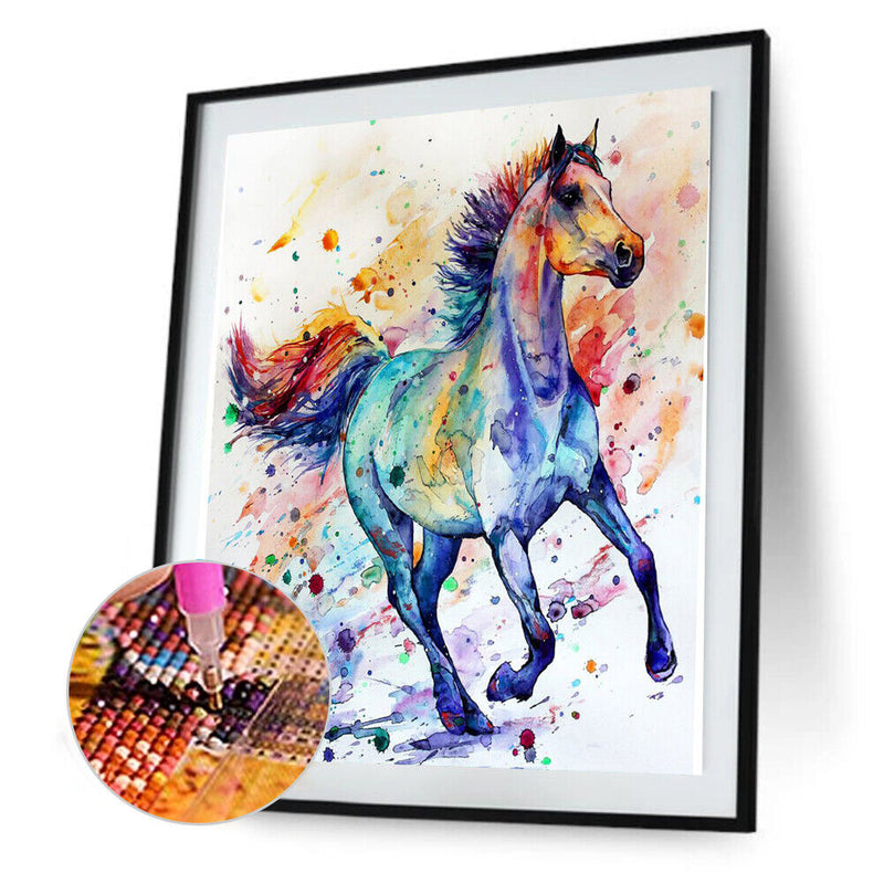 5D DIY Full Drill Diamond Painting Colorful Horse Cross Stitch Embroidery Newly