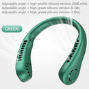 Bladeless Hanging Neck Fan Mini Leafless Fans (Green Adjustable Silicone)