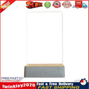 Transparent Acrylic Table Night Light DIY Message Board Home Lamp (Square) Newly