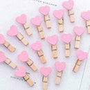 Photo Paper Clip Mini Wooden Wedding Decor Clip Crafts Pegs Love N0C9