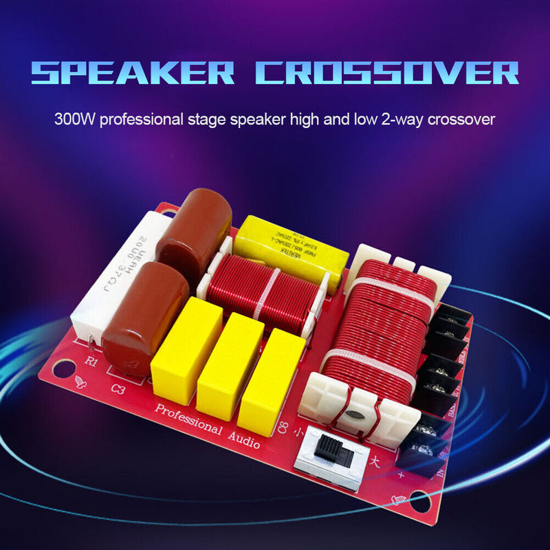 WEAH-2507 2 Way Speaker Crossover Circuit Treble Bass Filter Frequency Divider