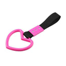 JDM Heart Train Bus Handle Hand Strap Car Rear Bumper Warning Loop (Pink)