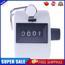 5pcs Clicker Counter 4 Digit Number Plastic Shell Hand Held(White)