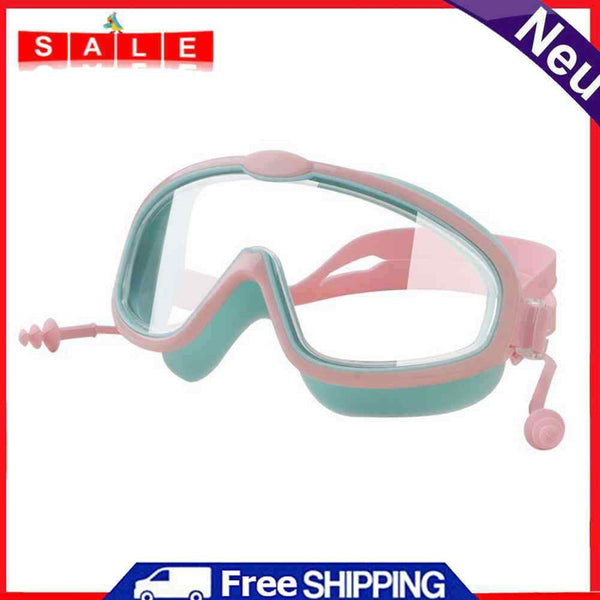 2PcsChildren Swimming Goggles w/ Earbuds Anti Fog Swimming Glasses